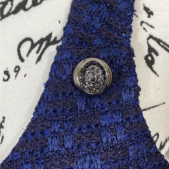 St. John Check Knit Sequin Dress size 4 - Picture 9 of 13